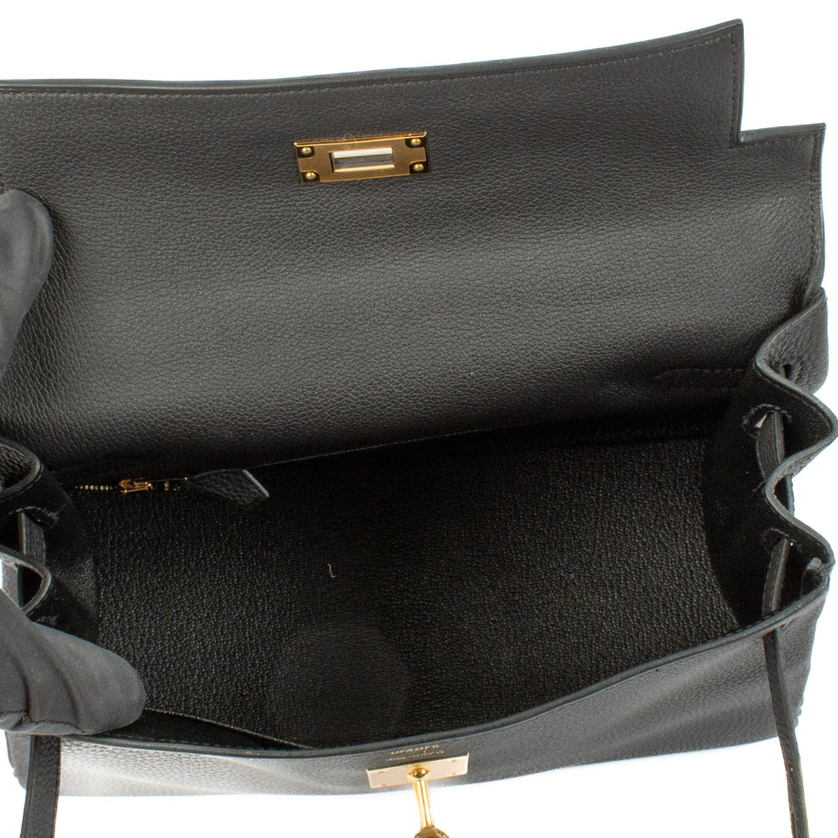 Hermès Kelly 28 Noir Togo GHW