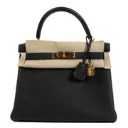 Hermès Kelly 28 Retourne Black Togo