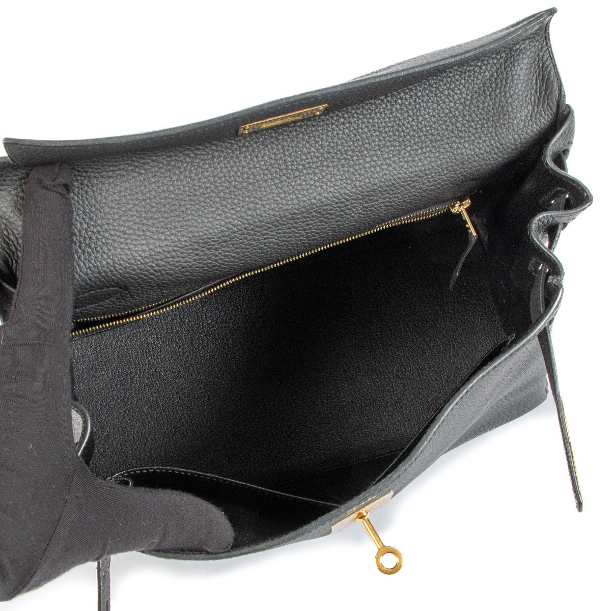 Hermès Kelly 28 Black Togo GHW