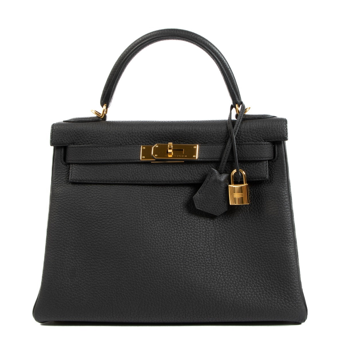 Hermès Kelly 28 Black Togo Gold Hardware