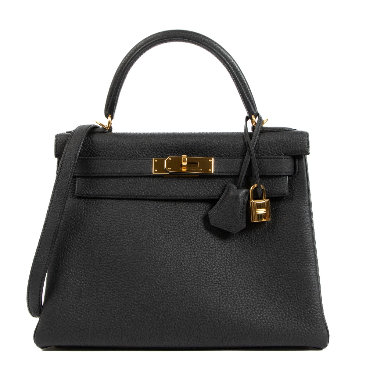 Hermès Kelly 28 Black Togo Gold Hardware