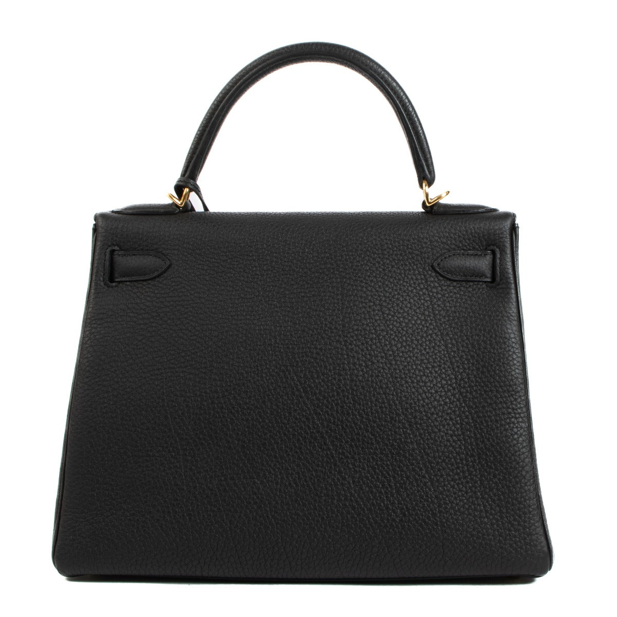 pre-owned Hermès Kelly 28 Black Togo Gold Hardware