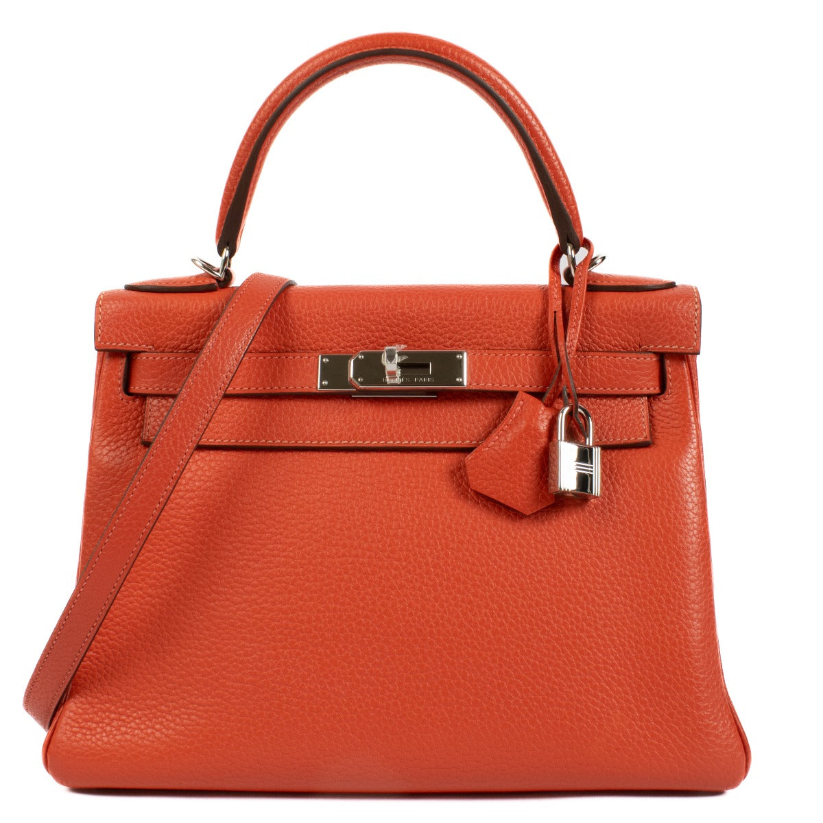 2015 Hermès Kelly 28 Rouge Pivoine Togo PHW