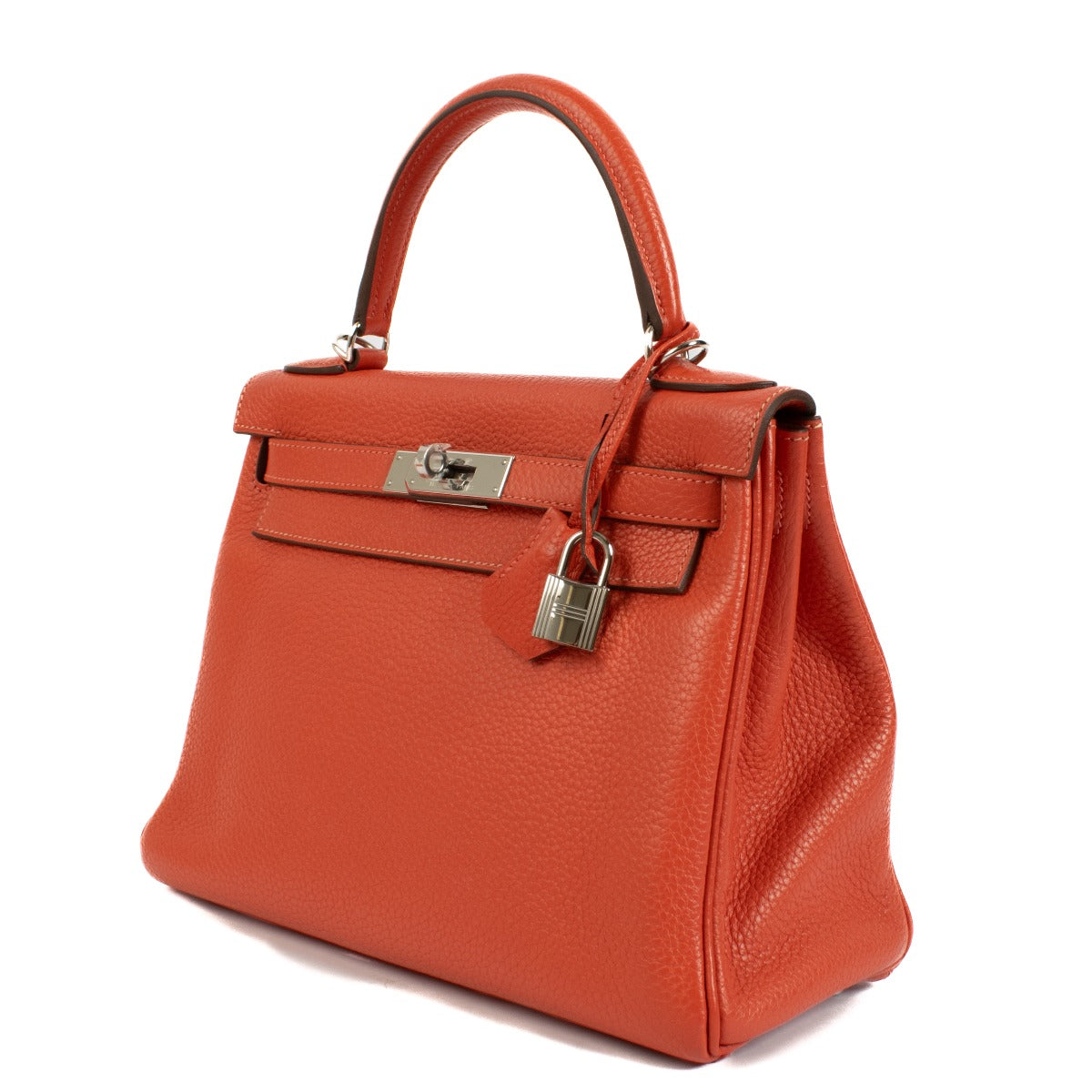 Authentic second hand Hermès Kelly 28 Rouge Pivoine Togo PHW