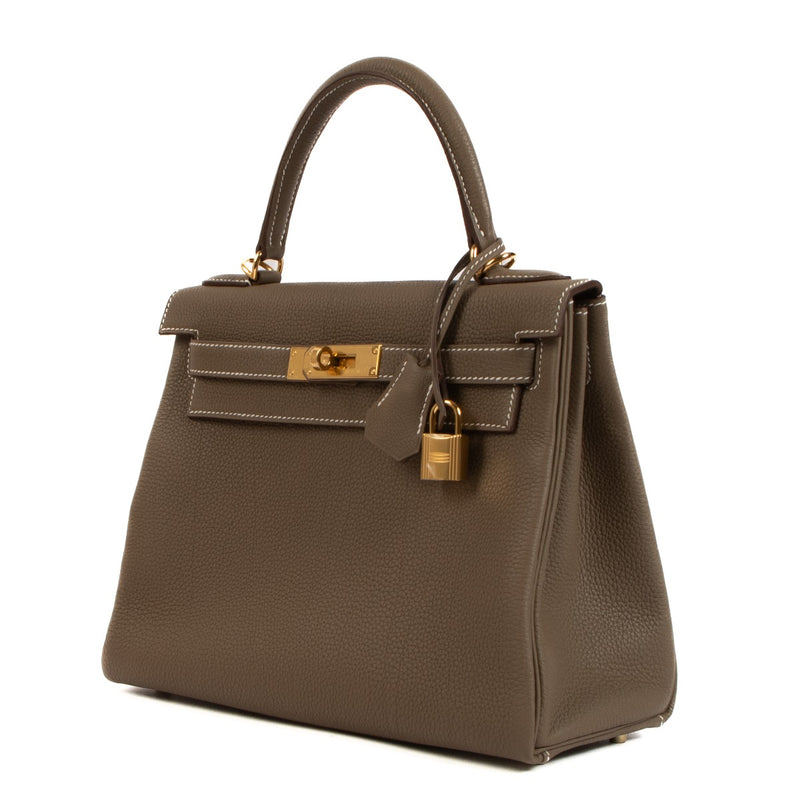 Hermès 2023 Kelly 28 Etoupe Togo
