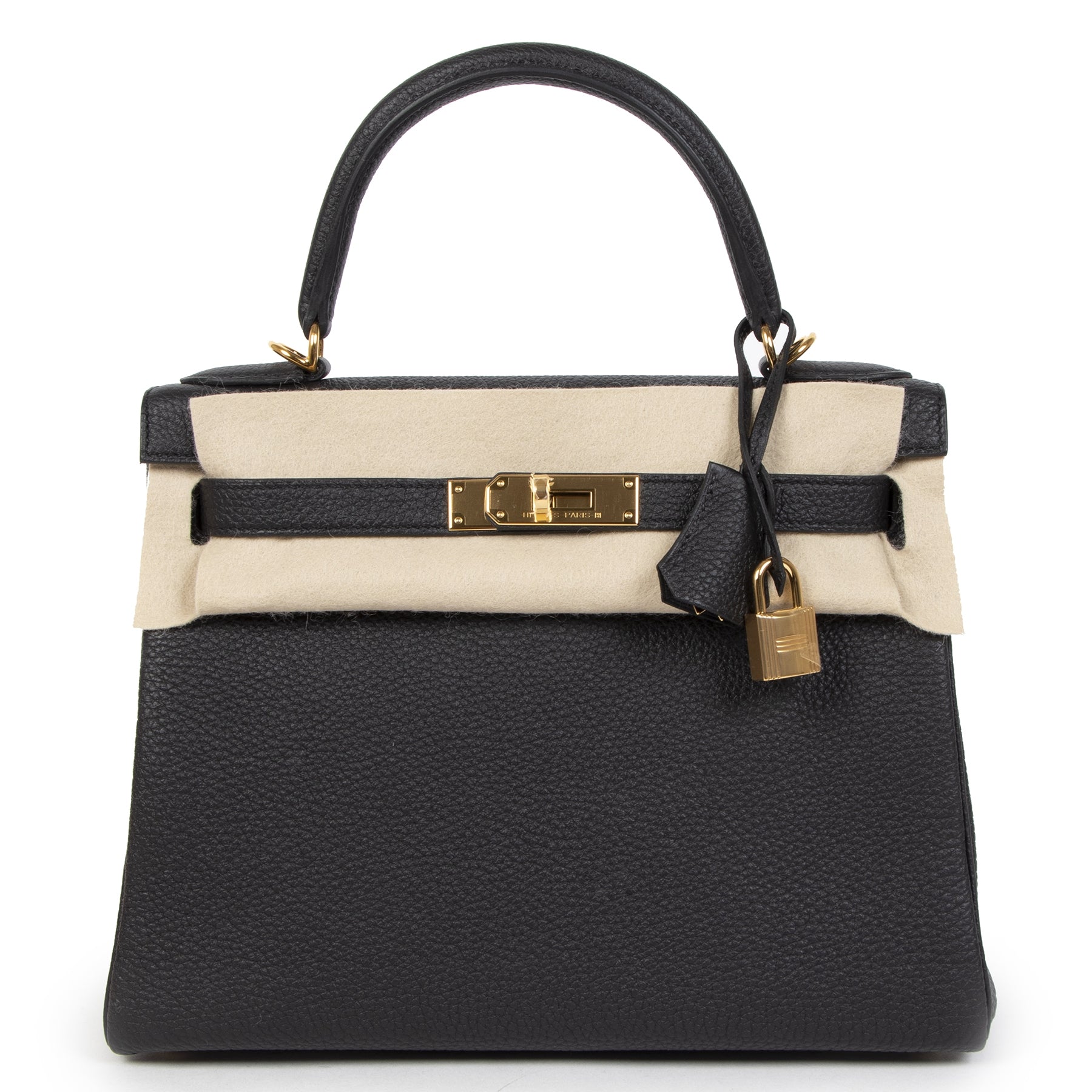 Hermès Kelly 28 Black Togo GHW