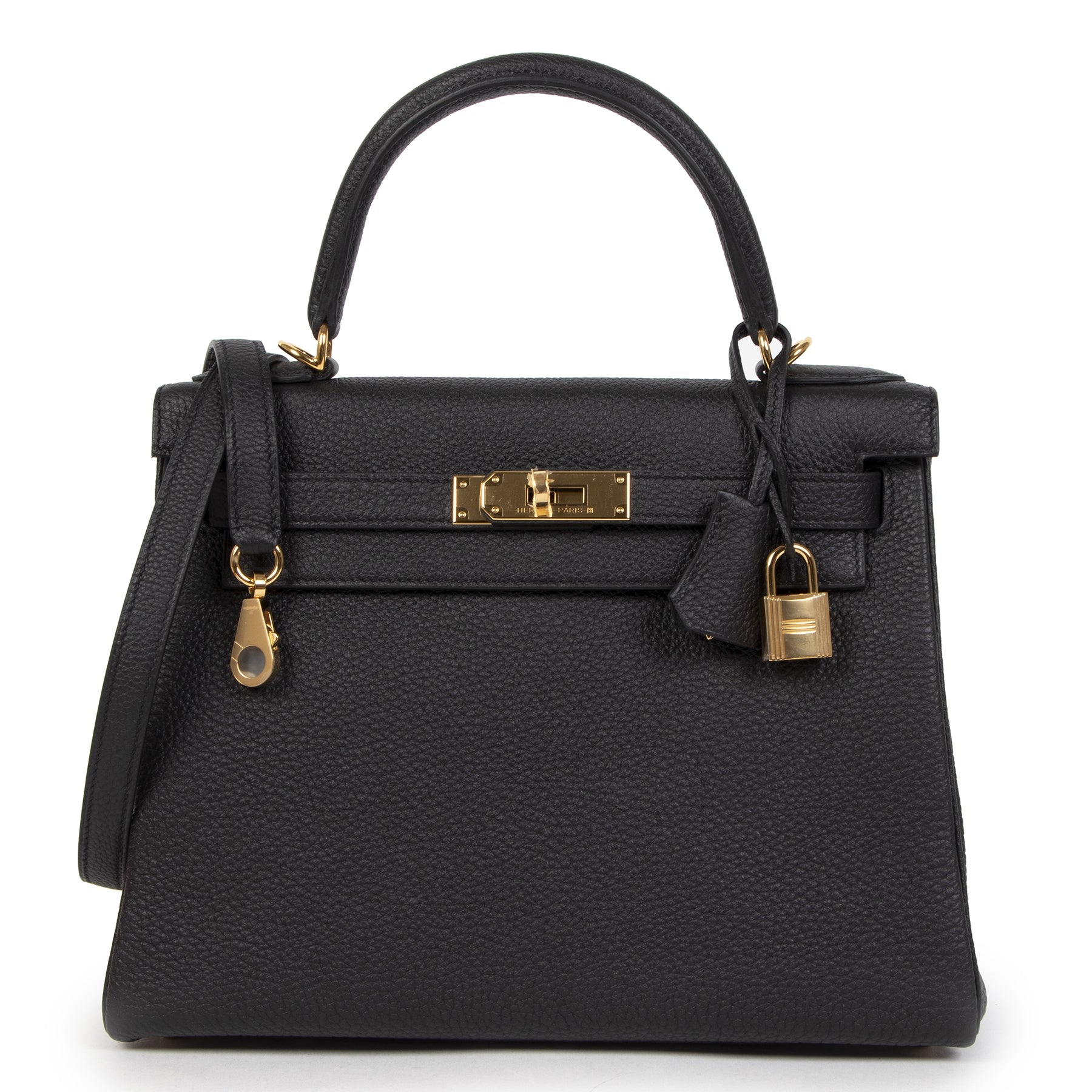 Koop en verkoop uw authentieke designer bag at Labellov Hermès Kelly 28 Black Togo GHW
