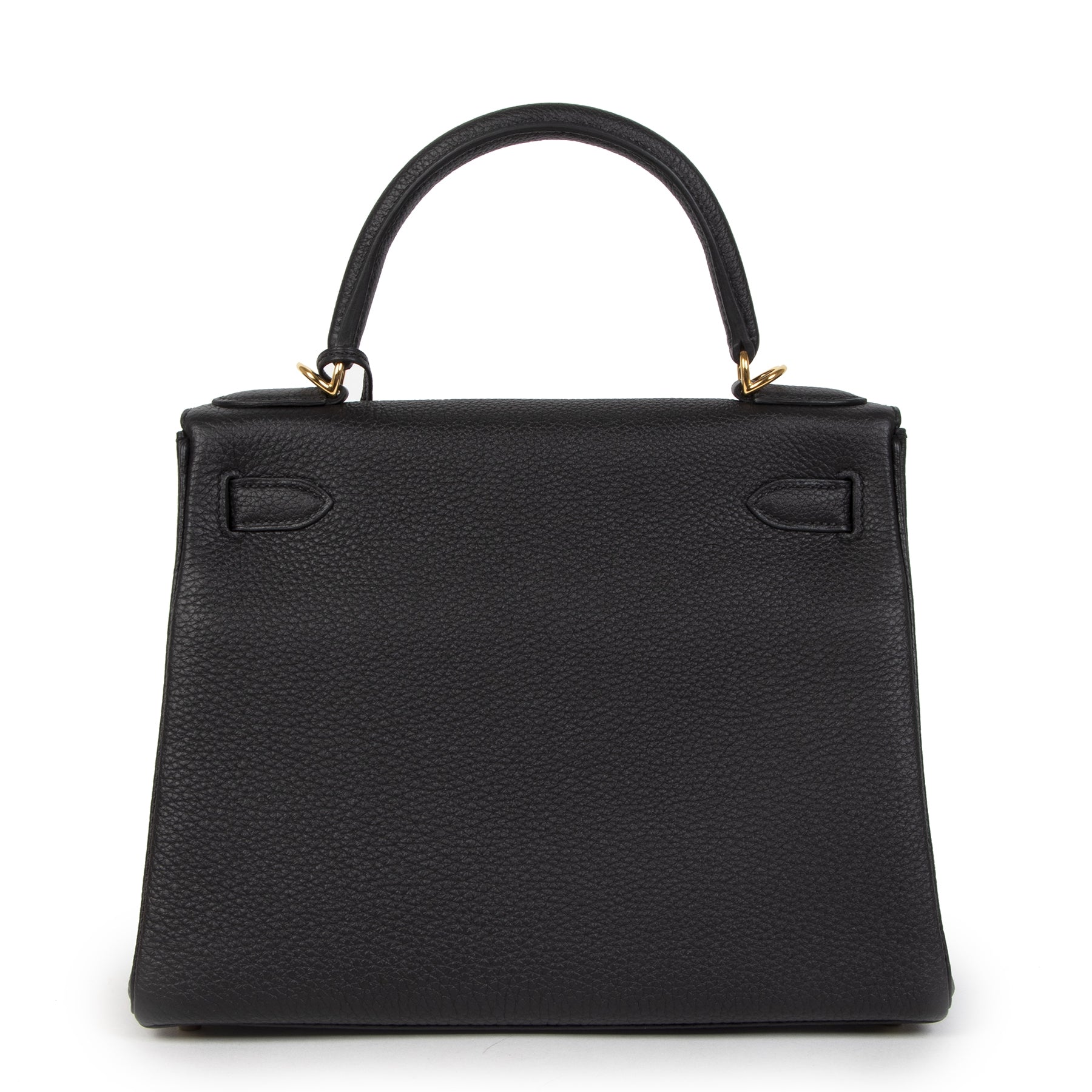 Koop en verkoop uw authentieke designer Hermès Kelly 28 Black Togo GHW