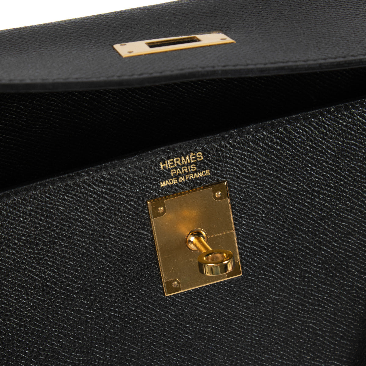 Hermès Kelly 32 Zwart Epsom GHW