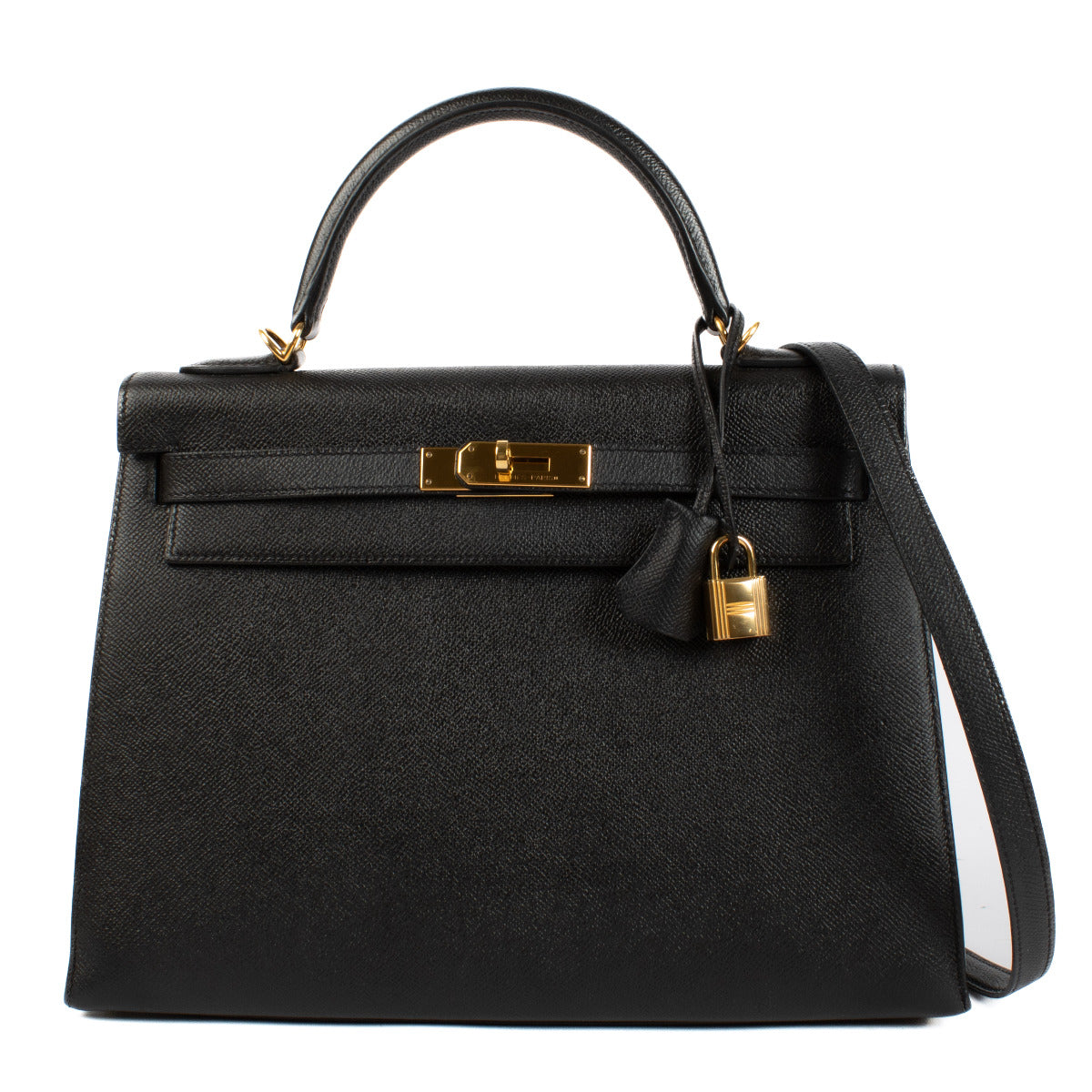 Hermès Kelly 32 Black Epsom GHW aan de beste prijs te koop bij Labellov tweedehands luxe in Antwerpen en KNokke