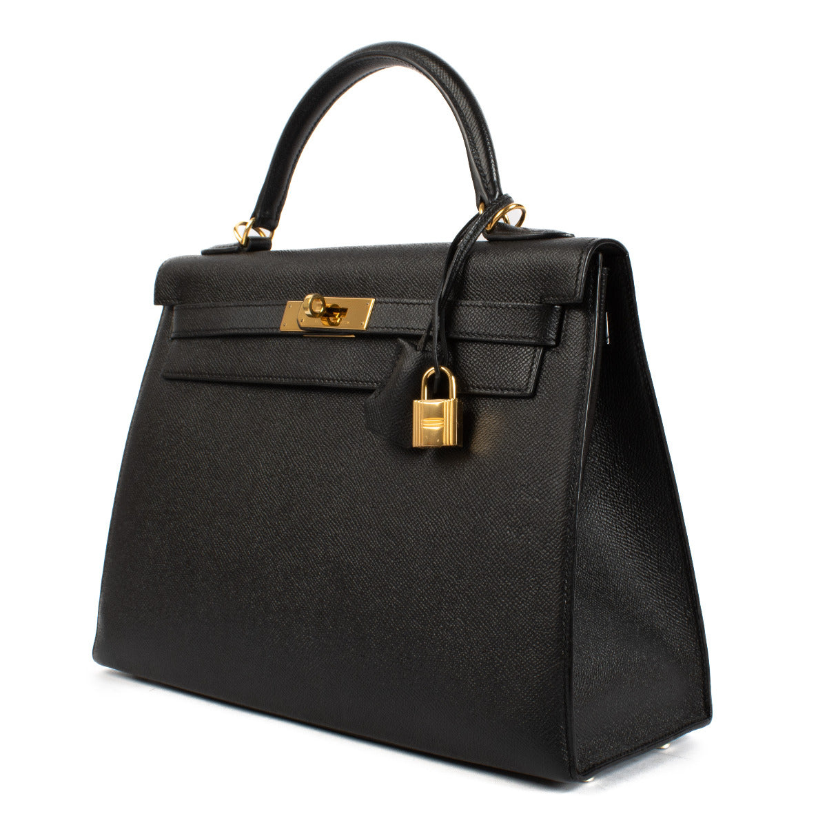 2015 Hermès Kelly 32 Noir Veau Epsom GHW