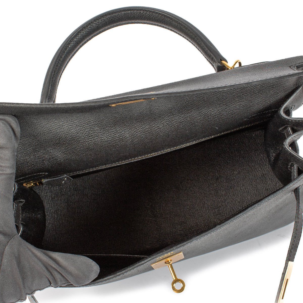 Hermès Kelly 32 Zwart Epsom GHW