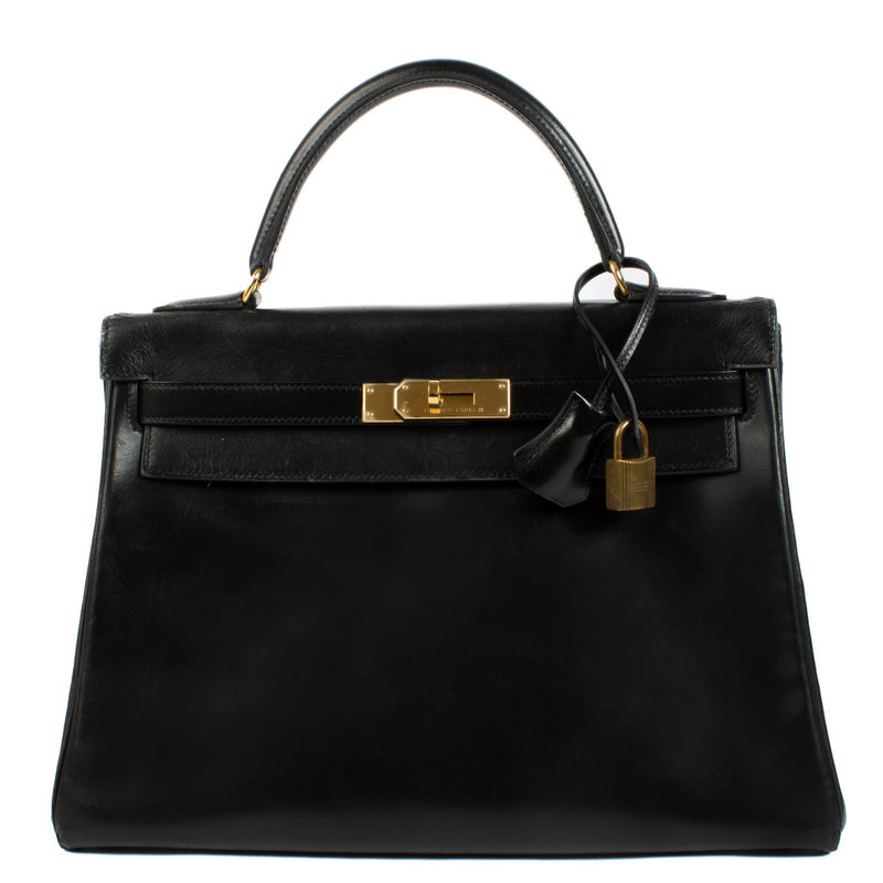 Hermès Kelly 32 Box Black GHW