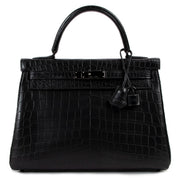 authentic second hand designer luxury vintage hermes kelly so black handbag only at labellov.com