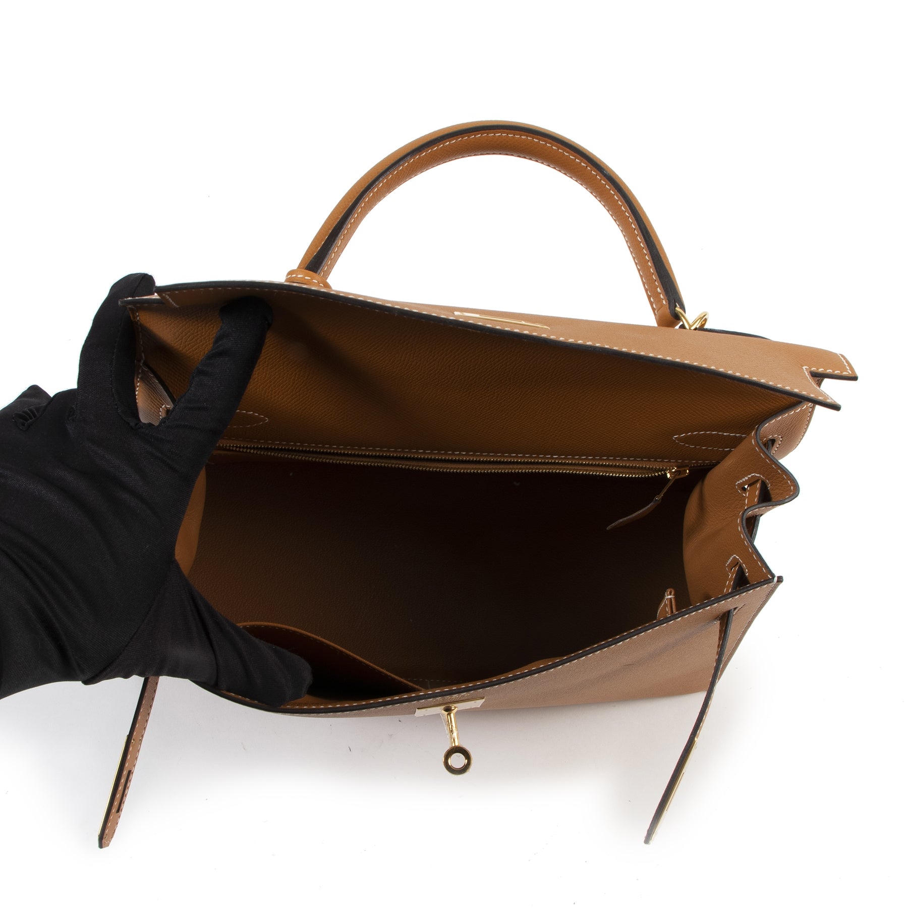 Hermès Kelly 32 Toffee Sellier Epsom GHW