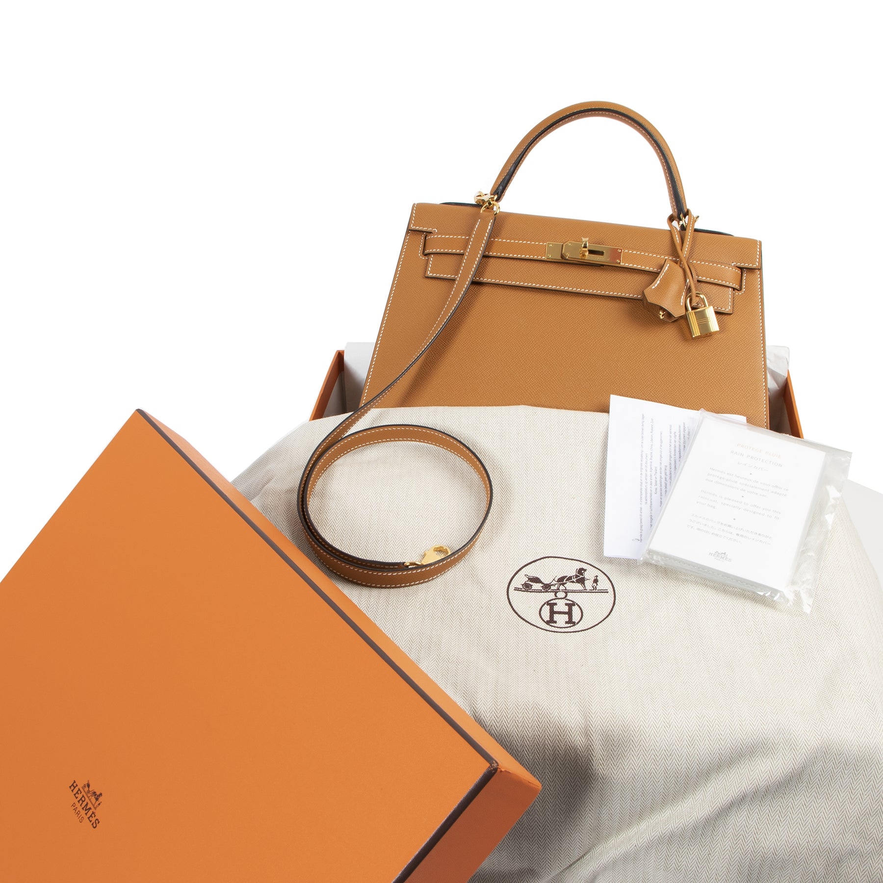Are you looking for an authentic designer Hermès Kelly 32 Toffee Sellier Epsom GHW?
