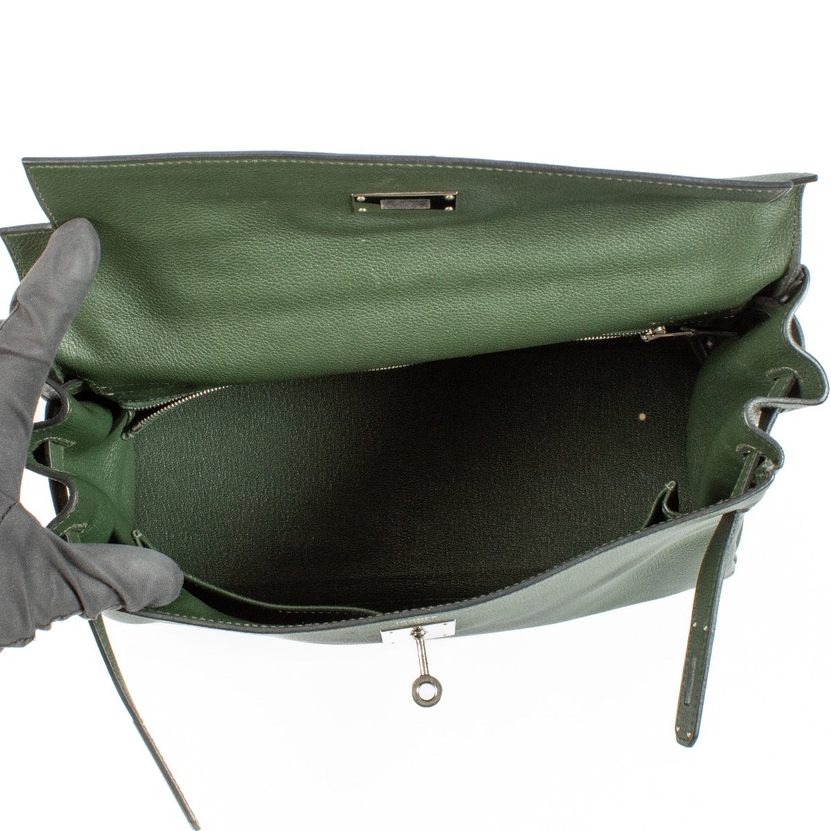 Hermès Kelly 32 Vert Anglais Evercolor PHW