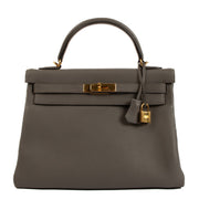 Hermès Kelly 32 Etain Togo