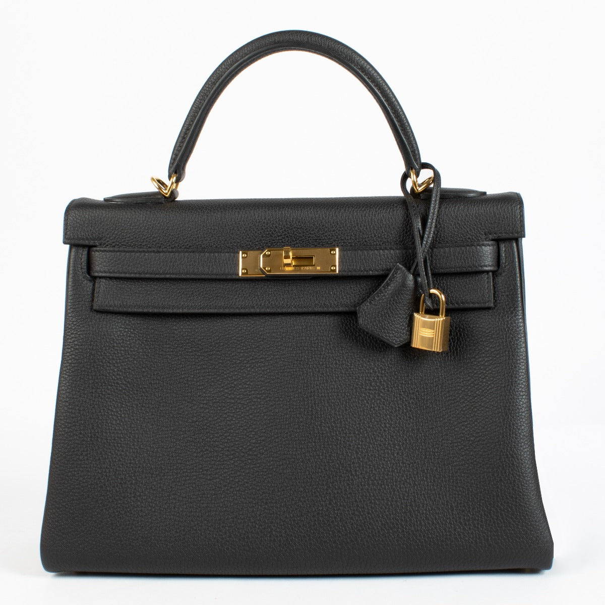 Hermès Kelly 32 Zwart Togo GHW