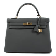Hermès Kelly 32 Gris Misty Togo GHW