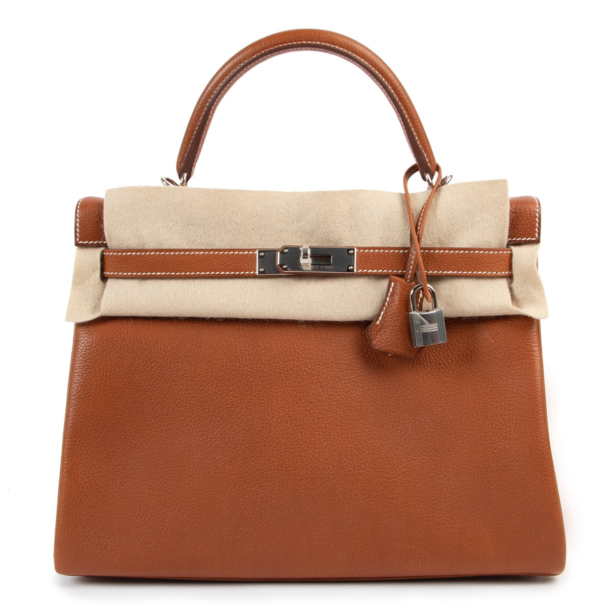 very rare hard to find Hermès Kelly 32cm barenia faubourg PHW