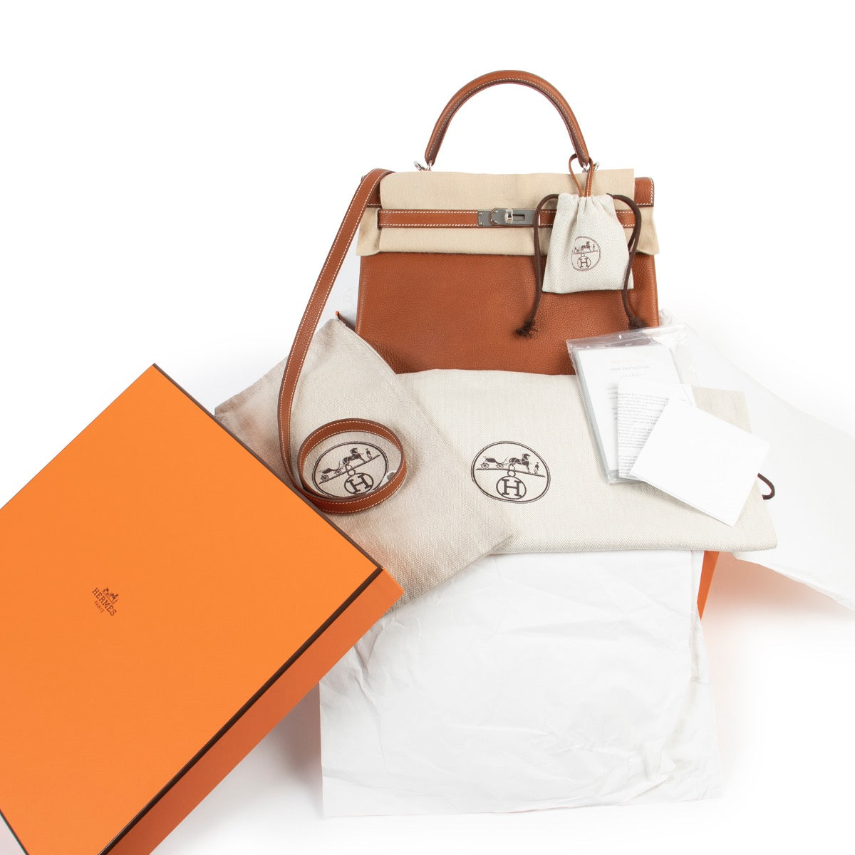 Hermès Kelly 32cm barenia faubourg PHW secondhand 100% for the best price