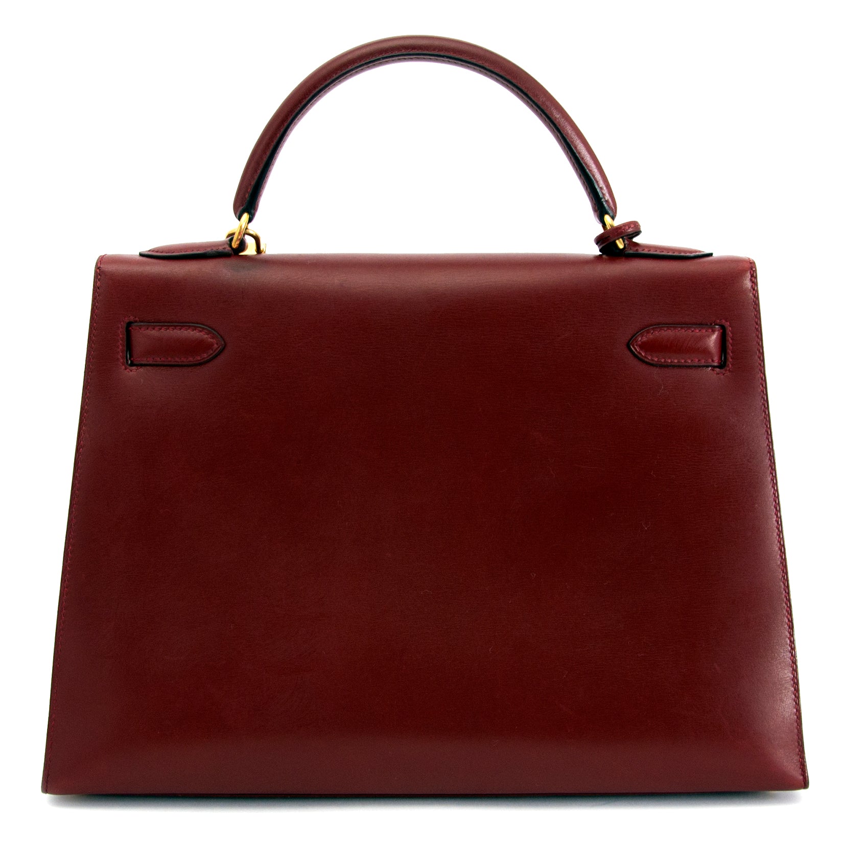 koop jou Hermes Kelly Sellier 32 Bordeaux Box Calf online aan de beste prijs Hermes Kelly Sellier 32 Bordeaux Box Calf