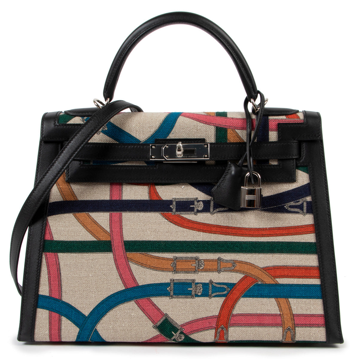 Hermès Kelly 32 Toile De Camp Cavalcadour Limited Edition available to shop at LabelLOV luxury reseller based in Antwerp specialised in Hermes handbags 100% authentic