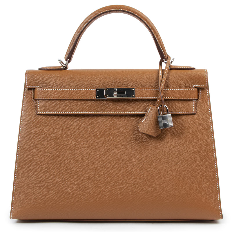 acheter en ligne seconde main *Never Used* Hermes Kelly 32 Sellier Gold Epsom PHW