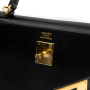 acheter en ligne pour le meilleur prix Hermes Kelly 35 Black Box Calf + strap