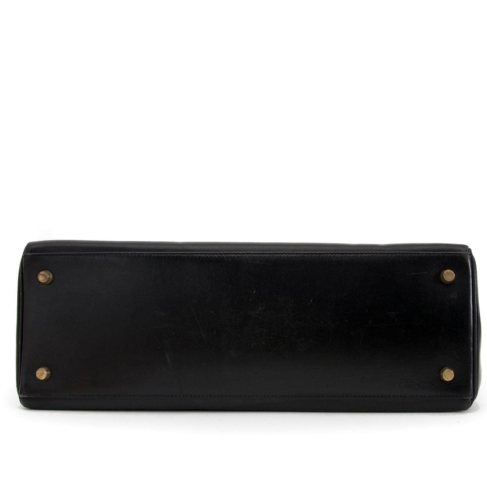 koop online aan de beste prijs Hermes Kelly 35 Black Box Calf + strap