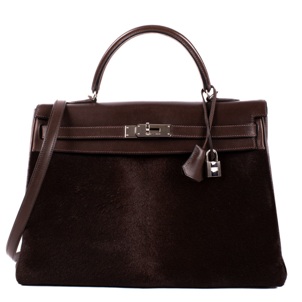 Hermès Kelly 35 Troika Ebene Pony Hair/Evercalf
