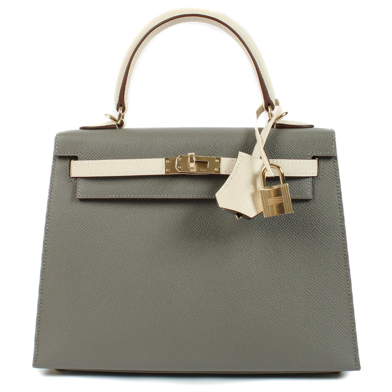 Hermès HSS Kelly 25 Gris Misty/Craie Epsom PBHW