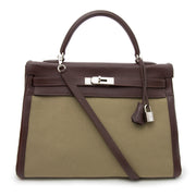 Buy the Hermès 35 Khaki Brown Canvas PH now in Antwerp Belgium or online www.labellov.com, the perfect webshop for all designer bags.