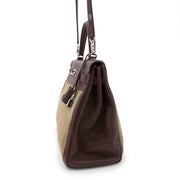 Designer tas Hermès Kelly 35 Khaki Brown Canvas PH te koop, perfecte staat, wereldwijde verzending.