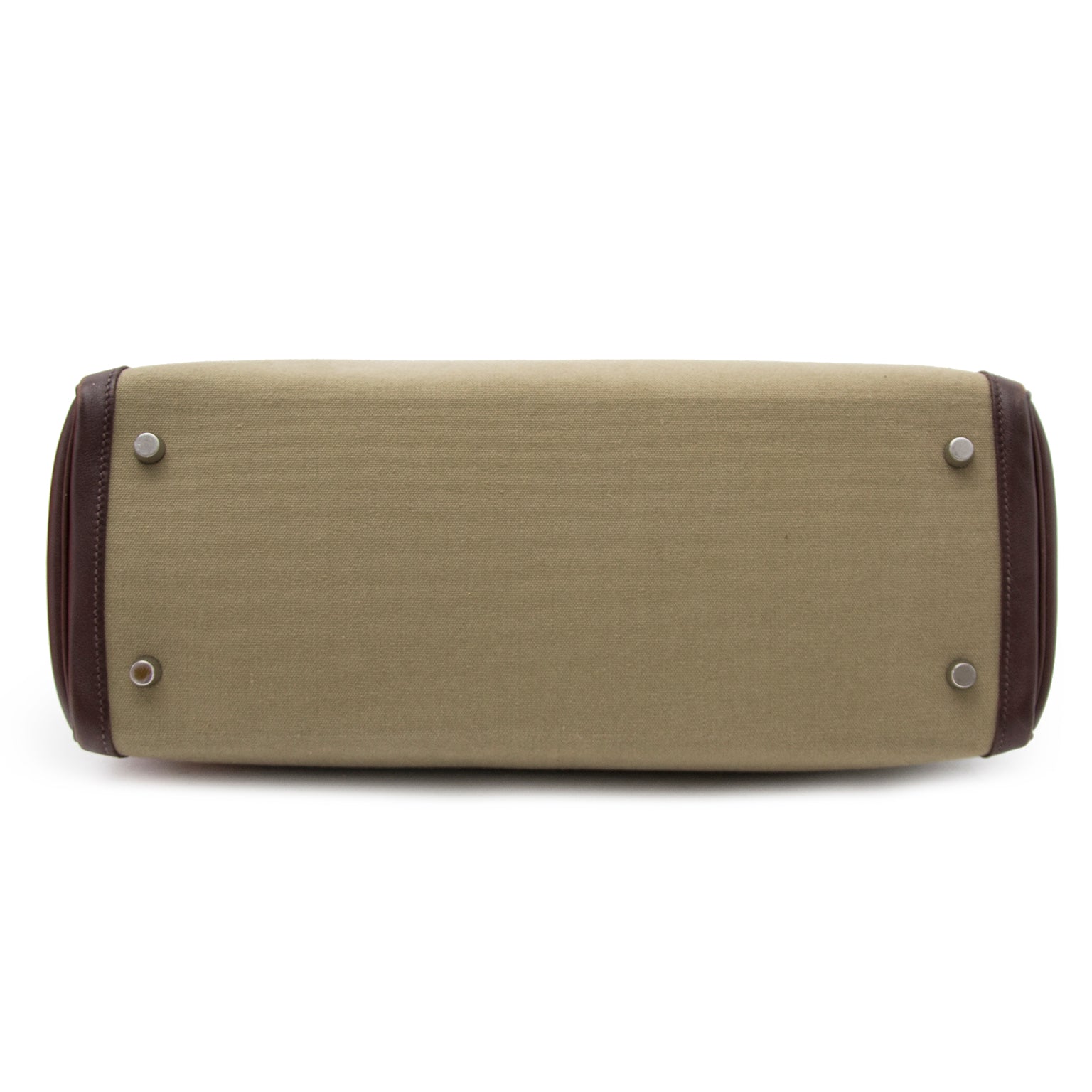 Achetez maintenant le Hermès Kelly 35 Khaki Brown Canvas PH en ligne www.labellov.com, seconde main et vintage designer sacs.