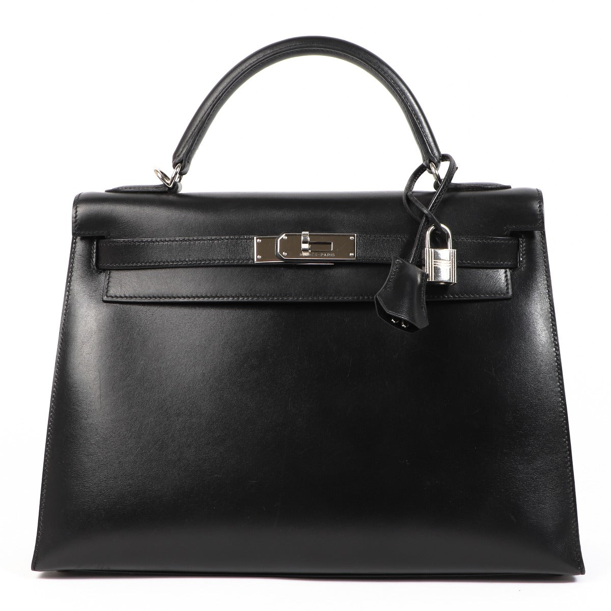 Hermès Kelly 32 Black Box Palladium Hardware