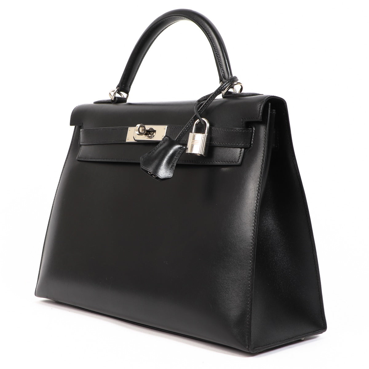Hermès Kelly 32 Black Box Palladium Hardware