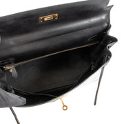 Authentic second hand Hermès Vintage Kelly 32 Black Box Gold Hardware on www.labellov.com