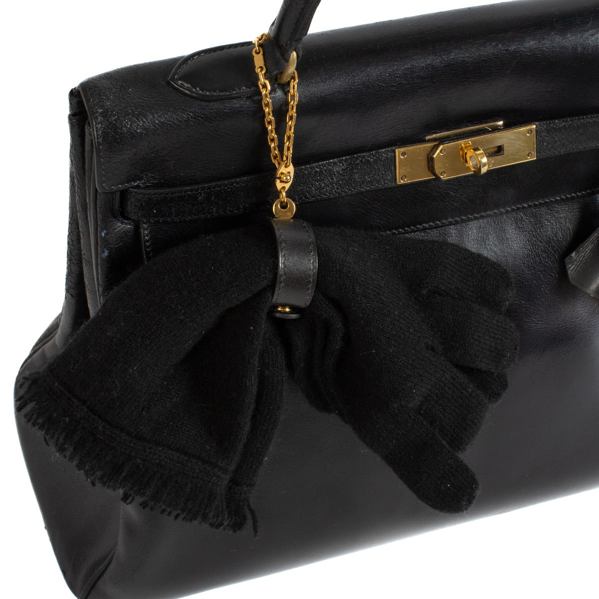 Hermès Vintage Kelly 35 Black Box GHW