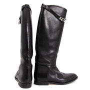 koop veilig online aan de beste prijs Hermes Black Leather Kelly Jumping Boots 39