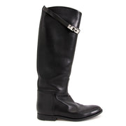 acheter en ligne pour le meilleur prix Hermes Black Leather Kelly Jumping Boots 39