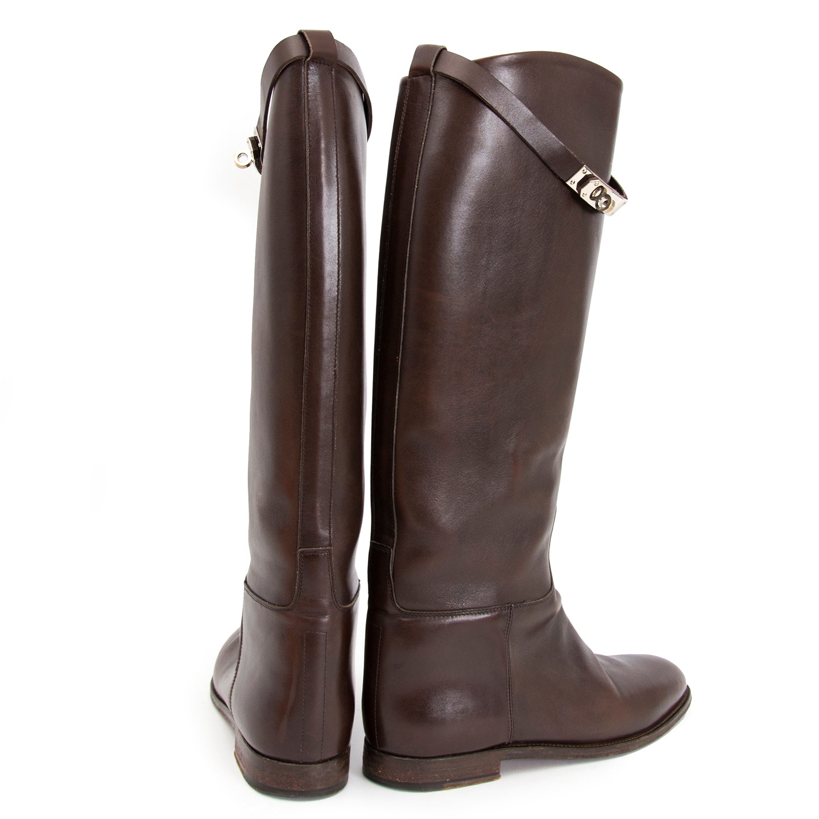 Hermes Brown Leather Kelly Jumping Boots 39 koop veili gonline jou tweedehands Hermes Brown Leather Kelly Jumping Boots 39