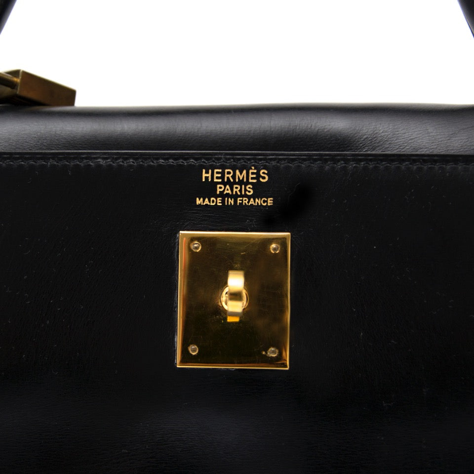 shop safe online at the best price Hermes kelly black box calf like new webshop www.labellov.com