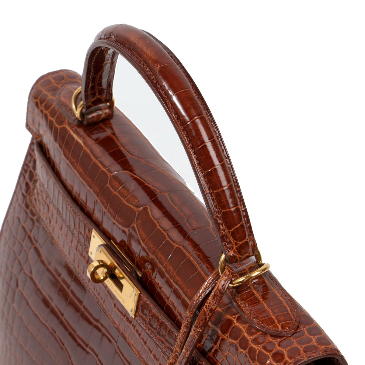 Authentic Second Hand Vintage DESIGNER luxury Hermes Kelly 35 crocodile by Labellov.com