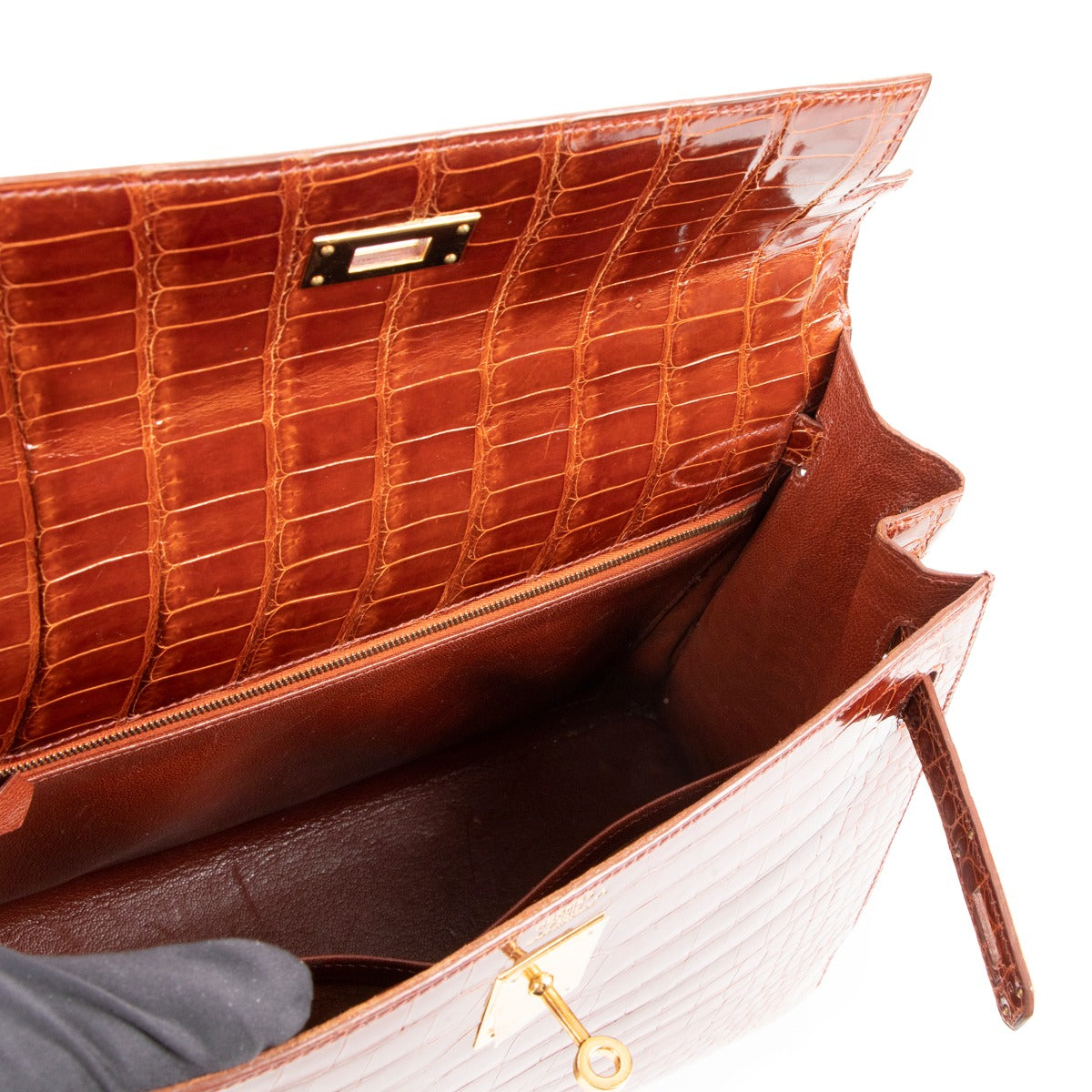 hermes kelly crocodile porosus interior