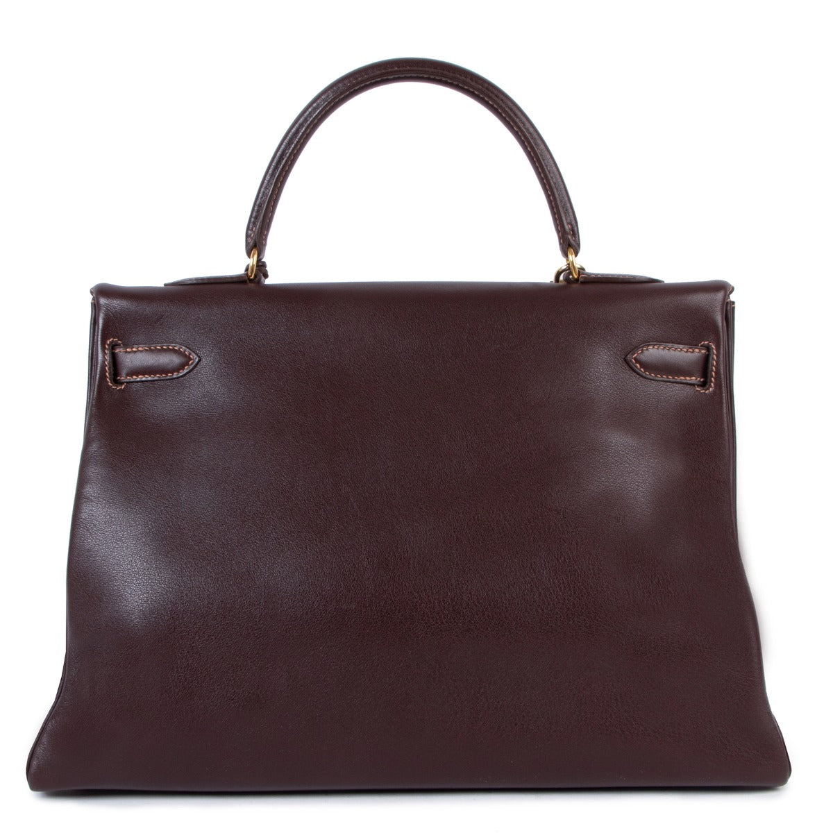 Hermès Vintage Kelly 35 Gulliver Havane GHW