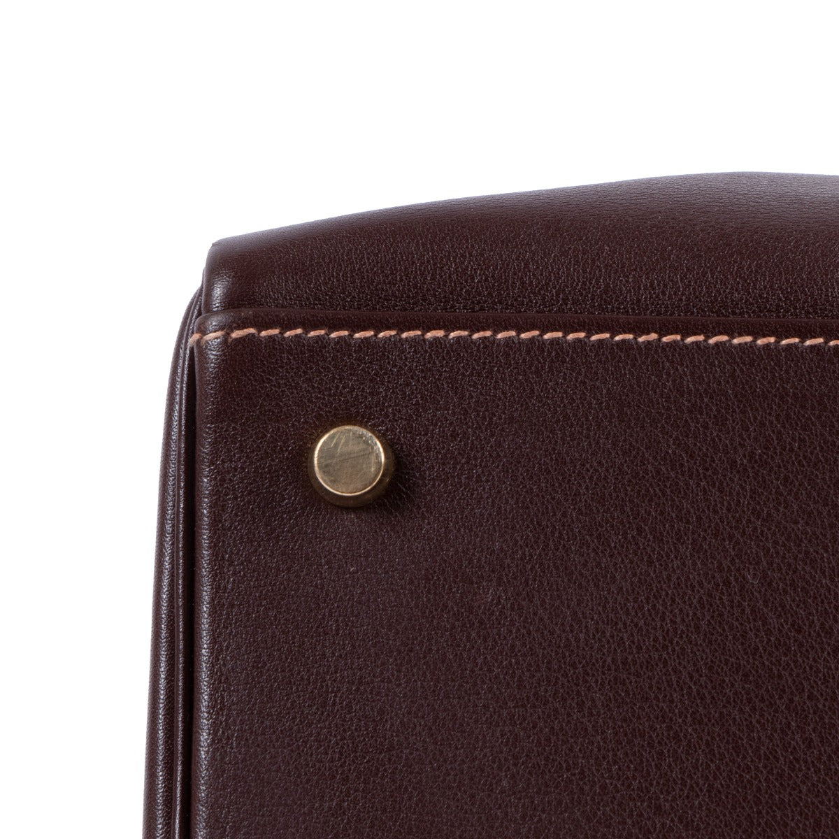 Hermès Vintage Kelly 35 Gulliver Havane GHW