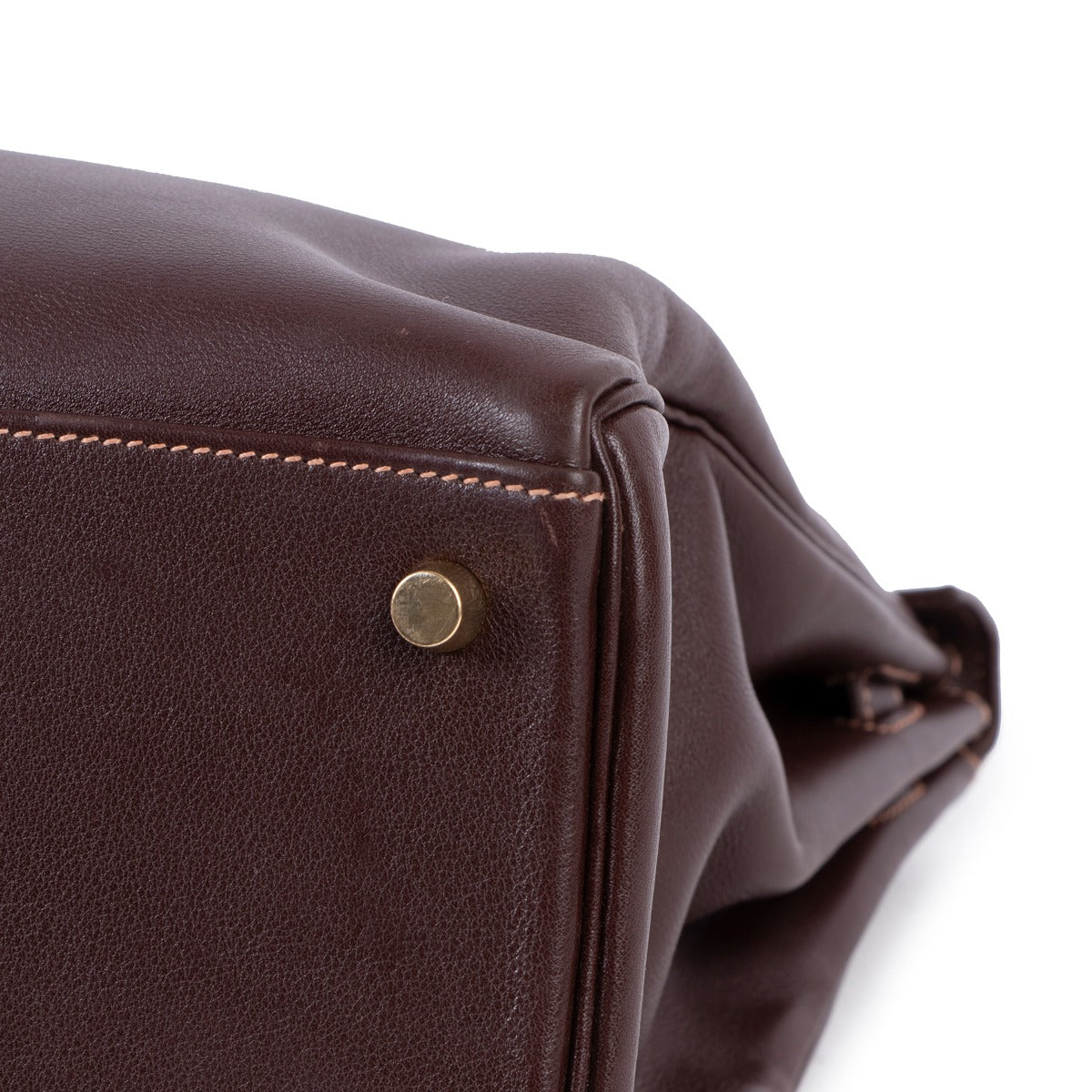 Hermès Vintage Kelly 35 Gulliver Havane Gold Hardware