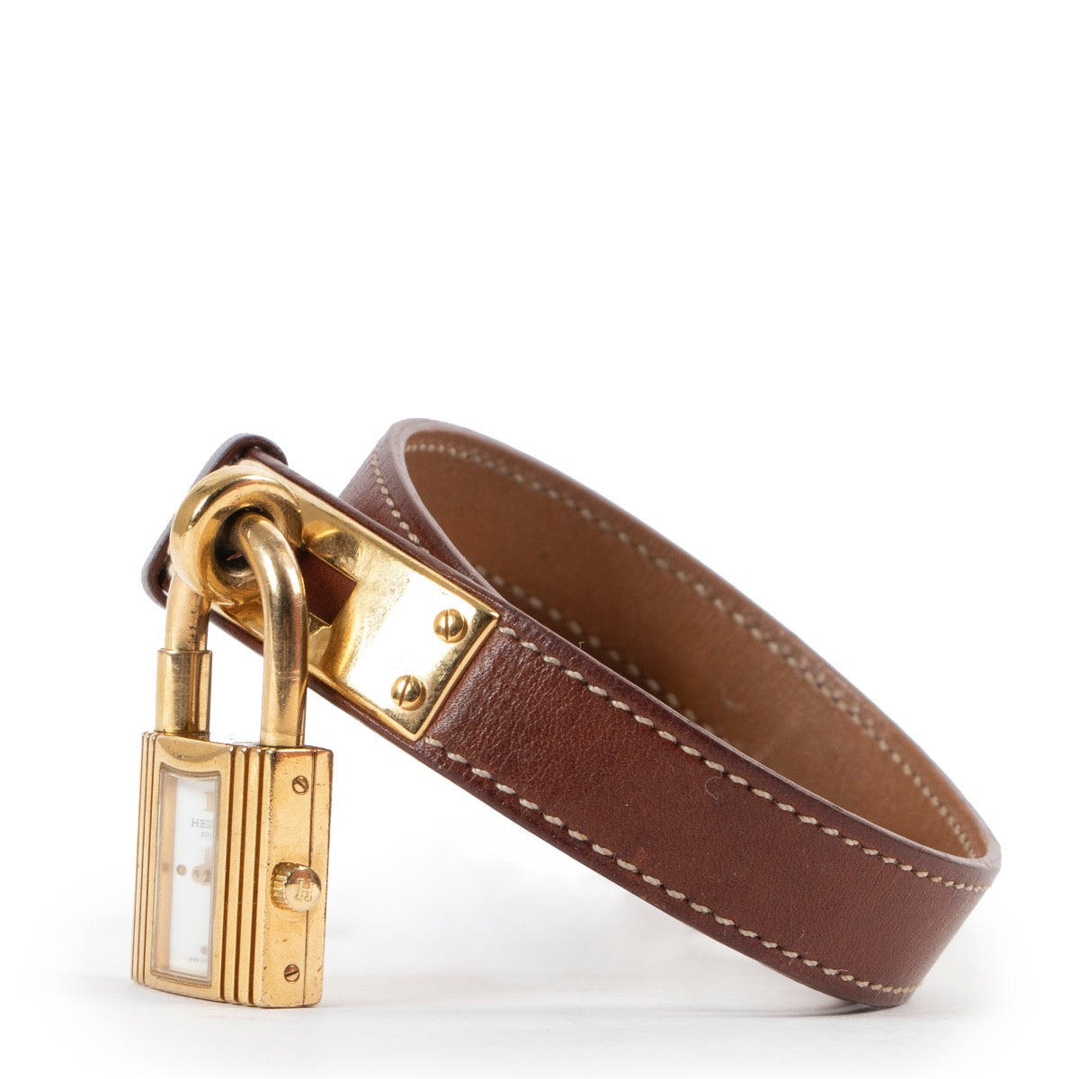 Shop safe online at Labellov in Antwerp this 100% authentic second hand Hermès Brown Kelly Watch